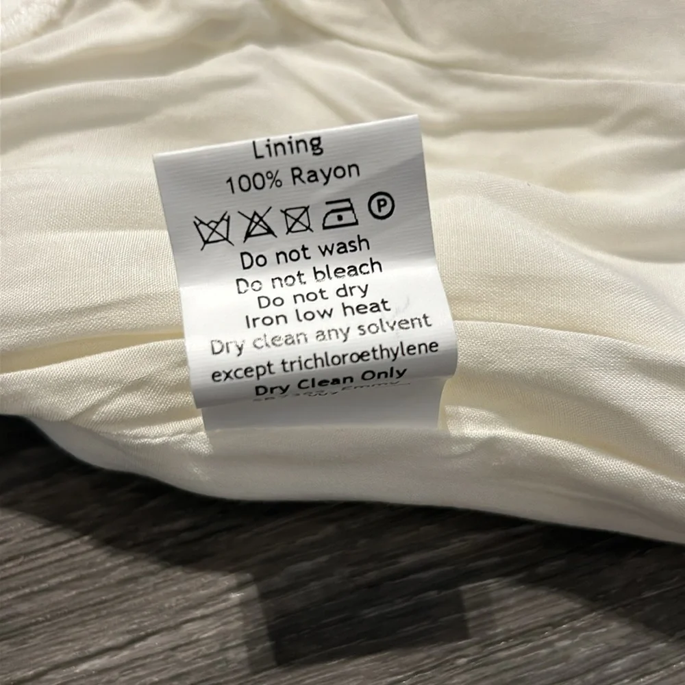 House of CB London Emmy Folded Waist Mini Skirt in Off White Size Small Ruched